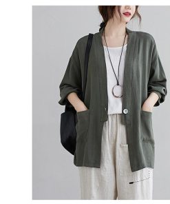 カーディガン | 羽織り レディース 秋服 ライトアウター Vネック 麻綿 無地 20代 30代 春 夏 秋 長袖 カジュアル 40代 50代 秋コーデ 秋かわいい