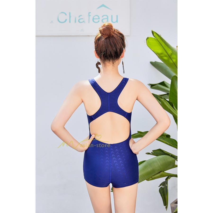 水着 | フィットネスレディース 競泳ワンピース スイムウェア オールインワン 練習用 インナー付 キャップ付 温泉20代30代40代50代 体型カバー 上品