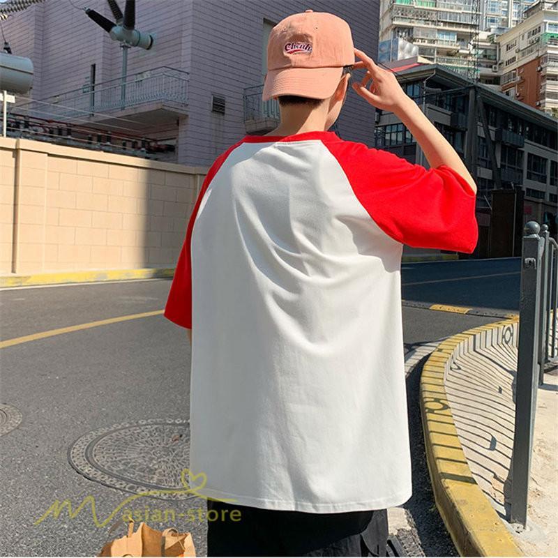 Tシャツ | 夏新作 メンズ Tシャツ 半袖 切り替え カジュアル シンプル カットソー 半袖トップス お出かけ クルーネック 日常感 メンズゆったり