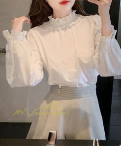 シャツ・ブラウス | ブラウス レディース きれいめ 40代 春秋 上品 無地 ブラウス 長袖 ゆったり オシャレ 韓国風 通勤 着痩せ フェミニン 30代 大人 カジュアル レース付き 50代