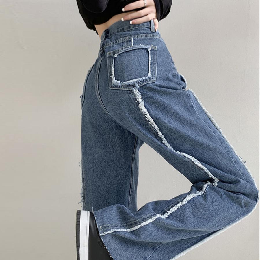 デニム | ワイドパンツ ハイウエスト 脚長