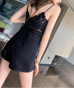 キャミソール | 総レースVネック カップ入り