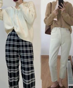 カーディガン | 韓国 ニットフード付き 秋