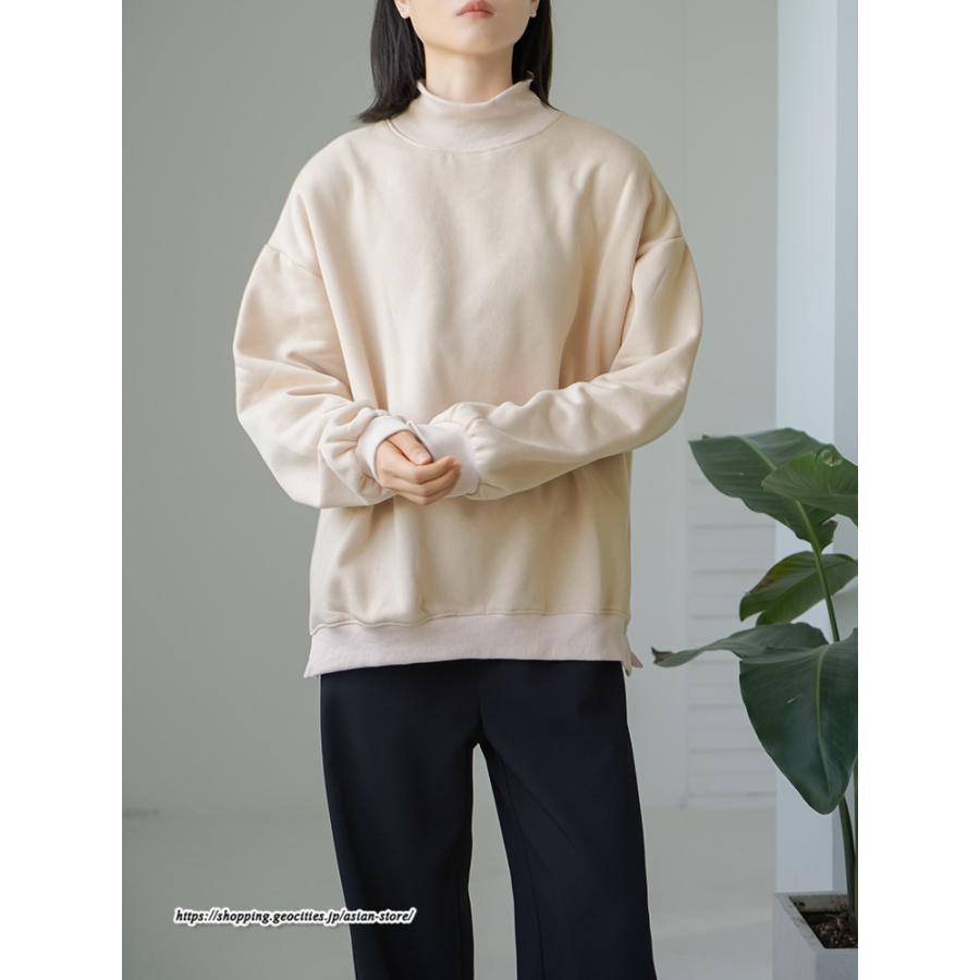 パーカー | 裏起毛トレーナー レディース スウェット トップス ボリューム感 ビッグシルエット オーバーサイズ あったか トレーナー 無地 秋冬 軽い しっとり