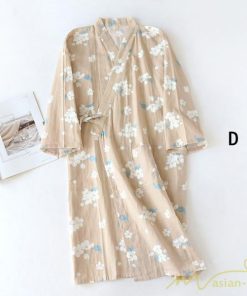 パジャマ ルームウェア | ルームウェア ネグリジェ パジャマ レディース ダブルガーゼ 綿100% ワンピース 長袖 ロング 春 夏 秋 薄手浴衣 バスローブ 花柄 おしゃれ かわいい 寝巻き