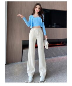 チノ・テーパード・ジョガー・スキニーパン | ストレートジーンズ パンツ ハイウエスト レディース ワイドパンツ スラックス ガウチョパンツ ファッション カジュアル ゆったり 送料無料 デイリー