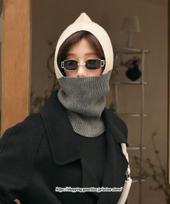 レディース | ニット帽 目出し帽 フェイスマスク ウール 女子ニットキャップ 女性用スキー帽子 耳カバー あったか 防寒対策 冬 2022新作　