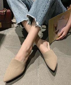 パンプス | 靴 ヒールサンダル ミュールパンプスサンダル レディース かかとなし春夏 ポインテッドトゥ サボサンダル