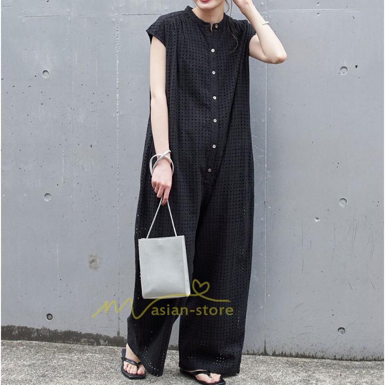 オーバーオール サロペット | サロペット レディース 40代 30代 20代 オールインワン コーデ パンツ ボトムス 春 夏 綿 コットン ゆったり 着痩せ 黒 通勤通学 20代30代40代50代 カジュアル