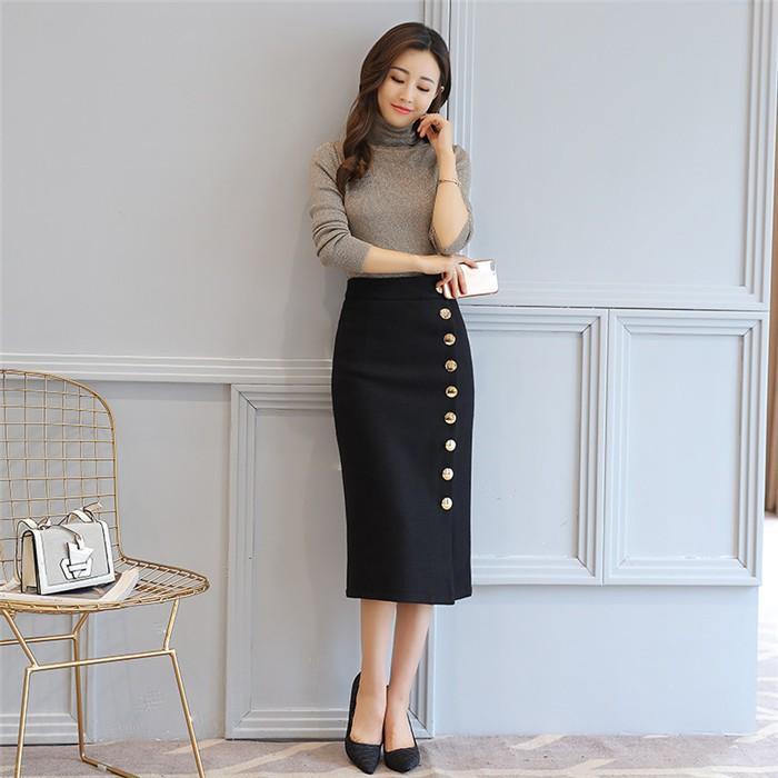 スカート | タイト秋冬 ツイード膝下丈秋冬春オフィス フォーマル エレガント 大人 タイト ヒップアップ 30代