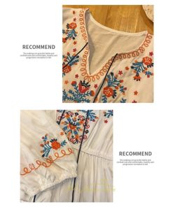 マキシ | ワンピース ロングワンピース エスニックワンピース コットン 花柄 刺繍 リゾートワンピース ワンピ 長袖 大人 夏 きれいめ フェミニン 秋 おしゃれ ゆったり