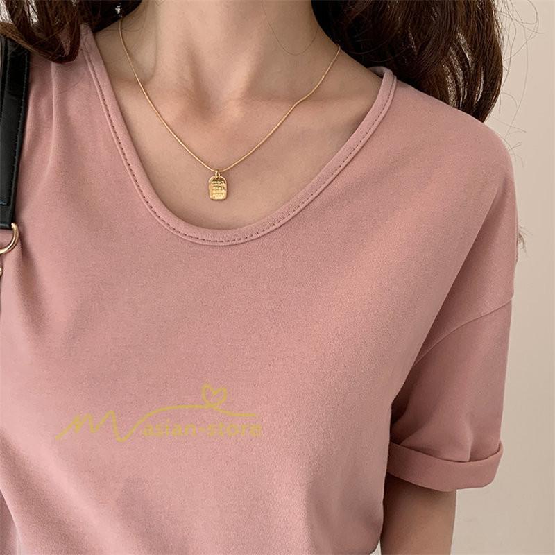 tシャツ・カットソー | Tシャツ ティーシャツ トップス カットソー レディース 春 夏 半袖 無地 綿 スリット 20代30代40代50代 お出かけ 体型カバー 通勤通学 着回し カジュアル 上品