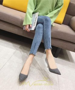 パンプス | レディース 美脚ハイヒール ピンヒール スエード フォーマル パーティー 痛くない 結婚式 二次会 女性 通勤用 7.5cm プレゼント 仕事