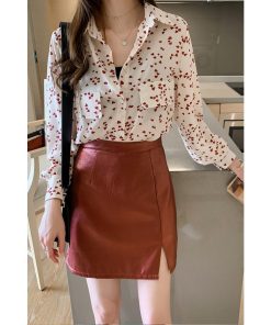 シャツ・ブラウス | シフォンブラウス レディースシャツ 涼感 薄手 長袖 羽織り 前開き トップス ゆったり 可愛い プリント 20代30代 夏冷房 2022 シャツブラウス ハート