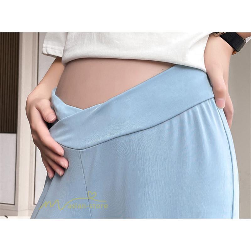 パンツ レギンス | マタニティ ワイドパンツ ガウチョパンツ 着痩せ 無地 着痩せ ゆったり マタニティパンツ パンツ マタニティウェア 日常 夏新作 おしゃれ サマー サマーパンツ