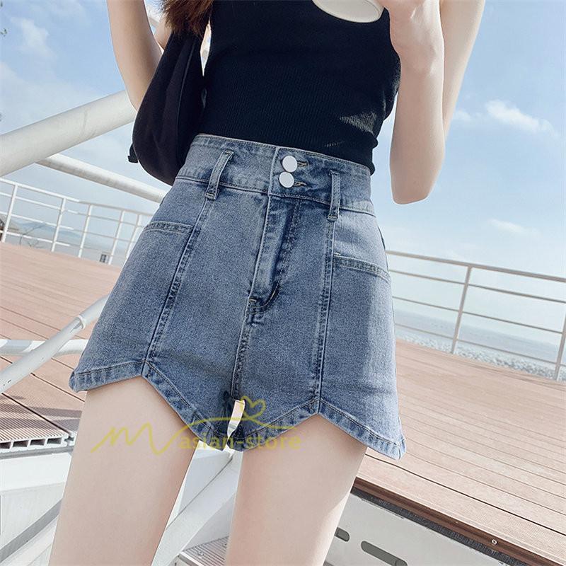 ショートパンツ | レディース デニム 短パン ジーンズ ボトムス 20代30代40代 カジュアル お出かけ 通勤通学 韓国風 ファッション 上品 着痩せ