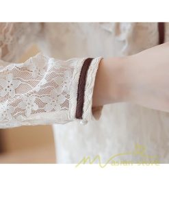 在庫ある | 短納期ブラウスレディースシャツ レースブラウス ビジネスカジュアルシャツトップス オフィスブラウス フォーマルシャツ 薄手 春夏衣装 通学通勤 リボン付き