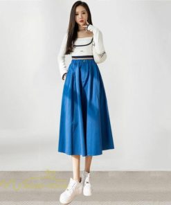 スカート | ハイウエスト ロングレトロ Aライン女性 ボトムス 春秋 夏 お洒落 カジュアル 20代30代40代 通勤 2022 エレガント