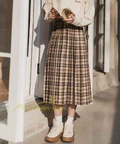 スカート | レディース プリーツマキシロング丈 ロングウエストゴム 大人 20代 30代 40代 OL カジュアル チェック柄 ママ 通勤通学 母
