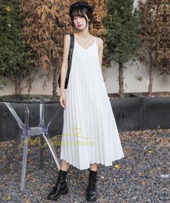 マキシ | プリーツワンピース ワンピース レディース マキシ丈 サロペット オールインワン キャミワンピース カジュアル 無地 20代30代40代 韓国ファッション 通勤通学