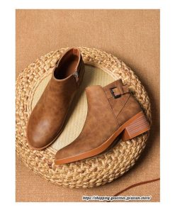 ショートブーツ | 大きいサイズ26.5cm レディース 上品 ブーツ 秋冬 春 チャンキーヒール 太ヒール シンプル ブーティー 大人 黒ブーツ サイドファスナー