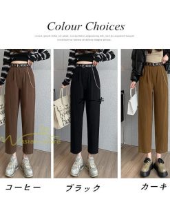 ワイドパンツ | レディース ロング丈 ストリート風 ロングパンツ シンプル 秋冬コーデ 体型カバー ウエストゴム お出かけ ポケット ハイウエスト ゆったり