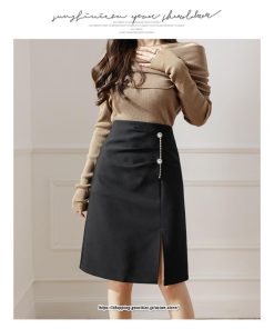 スカート | レディース ひざ丈 膝丈 オシャレ カジュアル Aライン スリット キレイめ 着痩せ 2022新作 通勤 通学 50代 秋冬コーデ 20代 30代 40代