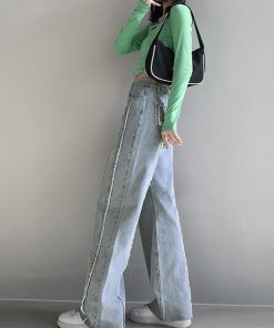 デニム | ワイドパンツ ハイウエスト 脚長