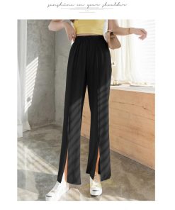 ワイドパンツ | レディース パンツ ボトムス ズボン ガウチョパンツ 体型カバー 着やせ ロングパンツ ハイウエスト 美脚 カジュアル お洒落 スリット ゆったり