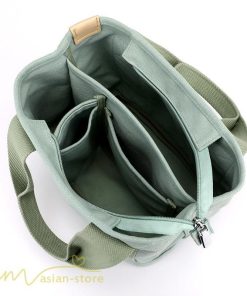 女性用バッグ | ミニトートバッグ レディース 仕切り キャンバス 帆布 ランチバッグ シンプル おしゃれ 通勤 通学 3つ仕切り マザーズバッグ かわいい おしゃれ 収納 多機能