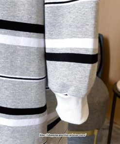 マキシ | ワンピース レディース 秋 秋服 綿コットン ボーダー柄 コットン ワンピース 長袖ボーダー ロングワンピース サイドスリット 20代 40代 30代 50代