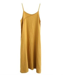 マキシ | キャミソールワンピース リネンワンピース ロングワンピース Aラインワンピース ワンピース キャミソール 大人 20代30代 無地 通学通勤 可愛い 夏秋物