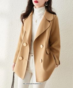 コート・ジャケット | テーラードジャケット レディース コート アウター 長袖 ミディアム丈 羽織り 春 秋 冬 無地 カジュアル ラシャ ダブルブレスト 秋 冬 あったか 通勤 通学