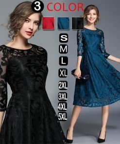 レースワンピース | ワンピース ドレス ロングドレス レースワンピ 結婚式 パーティードレス 二次会 フォーマル レデイース エレガント お呼ばれ ロングワンピ  七分袖