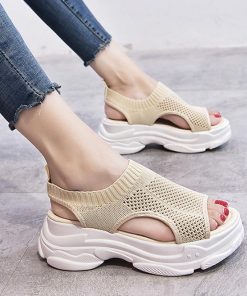 パンプス | 通気性 サンダル メッシュ 韓国風 歩きやすい 厚底 カジュアル レディース スポーツサンダル