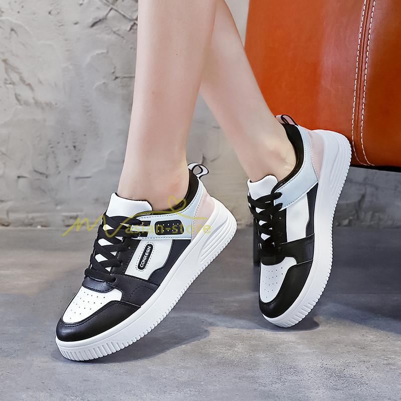 スニーカー | スニーカー レディース レディースシューズ ローカット 靴 フラットシューズ ぺたんこ ウォーキングシューズ Pu革 厚底スニーカー 厚底靴 美脚 歩きやすい