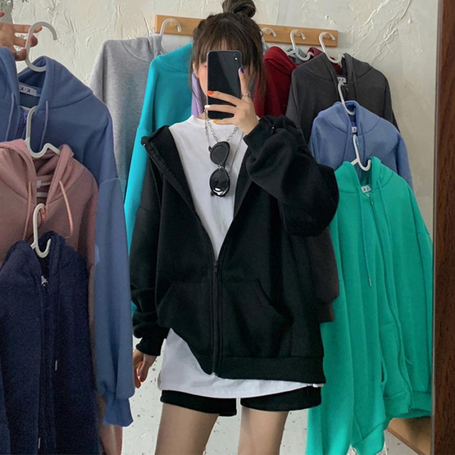 パーカ | 裏起毛 スウェットパーカー レディース