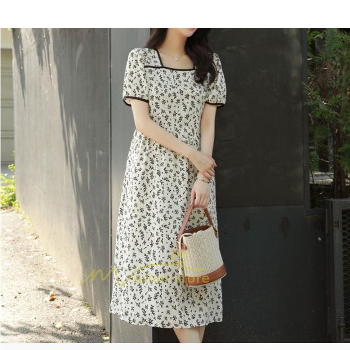 マキシ | ワンピース レディース 40代 キレイめ マキシワンピース 春夏 半袖ワンピース オシャレ結婚式ドレス お出かけ 30代 韓国ファッション 50代 上品 花柄 通勤通学