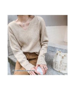 ニット・セーター | ニット カットソー セーター レディース トップス 秋冬 春 長袖 ニットセーター プルオーバー Vネック スリム ニットトップス 春秋 通勤 柔らかい 通学 伸縮性