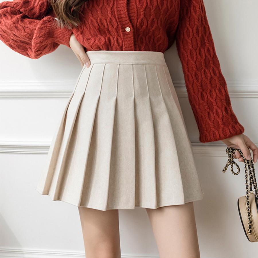 ミニスカート | プリーツハイウエスト韓国