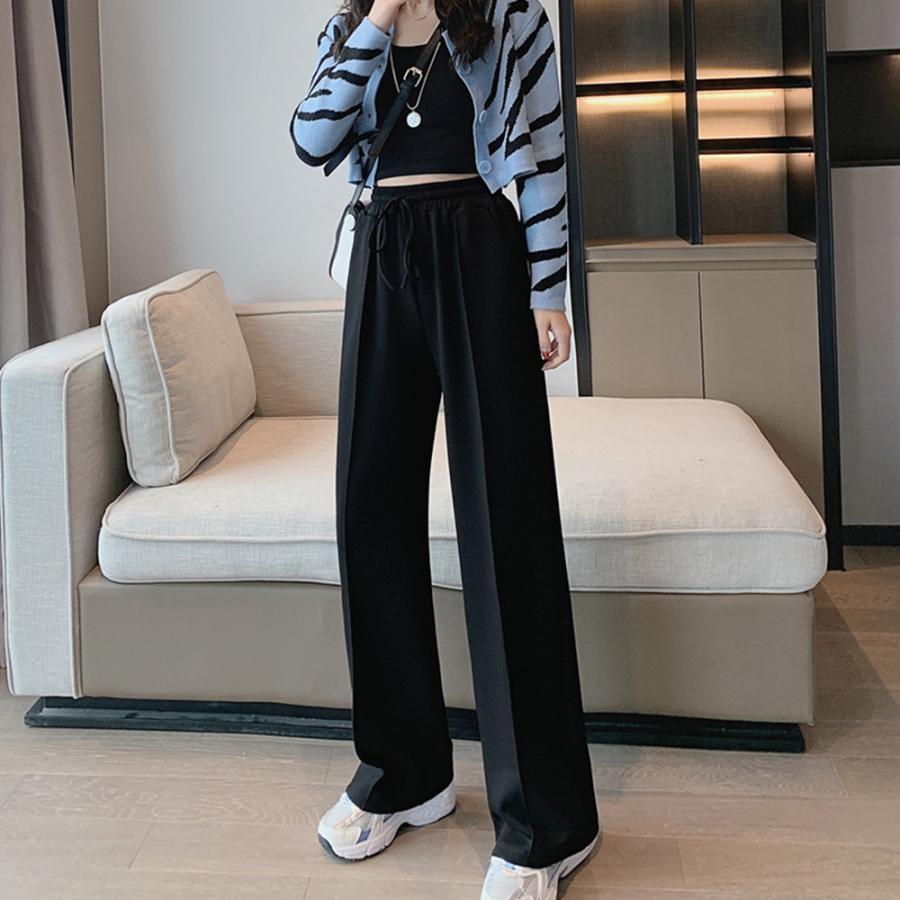 ワイドパンツ | スウエットパンツ 脚長 ストレートパンツ