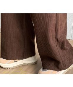 ワイドパンツ | パンツ レディース 秋 冬 新作 カジュアルパンツ 無地 ロングパンツ ポケット コーデュロイパンツ 秋冬コーデ ウエストゴム スウェットパンツ