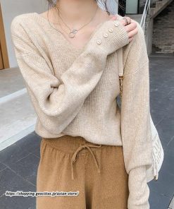 ニット・セーター | ニット カットソー セーター レディース トップス 秋冬 春 長袖 ニットセーター プルオーバー Vネック スリム ニットトップス 春秋 通勤 柔らかい 通学 伸縮性