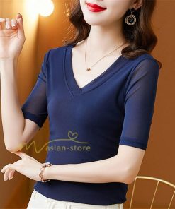 tシャツ・カットソー | Tシャツ レディース カジュアル Vネック おしゃれ 女性用 シンプル 無地 20代30代40代50代 カシュクール インナー フェミニン 上品 お出かけ 着痩せ カジュアル