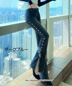 チノ・テーパード・ジョガー・スキニーパン | ブーツカット デニムパンツ レディース フレア ロング丈 カットオフ ストレッチ ハイウェスト コーデ ジーンズ 美脚パンツ 新作 20代30代40代 スリット 脚長