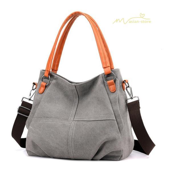 女性用バッグ | トートバッグ レディース ショルダーバック 大きめ ママバッグ 多収納 鞄 肩掛け 多機能バッグ 手提げかばん キャンパス ズック 斜めがけ 帆布 大容量