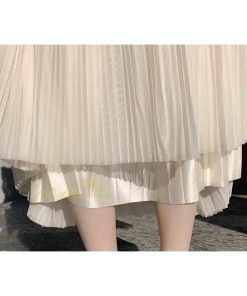 スカート | レディース チュール春夏 コーデ ウエストゴム ロングフレア着痩せ 通勤 マキシ カジュアル 20代30代40代50代 プリーツ