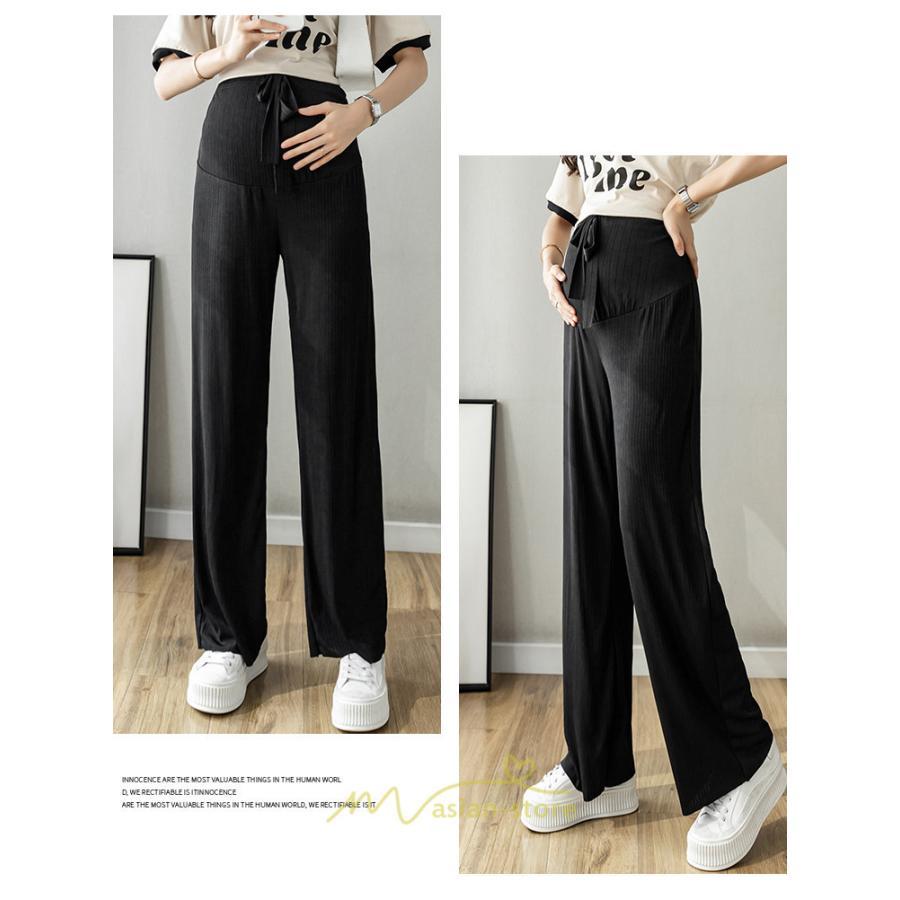 パンツ レギンス | 夏マタニティパンツ ワイドパンツ 涼感 ひんやり ウエストゴム 産前産後 妊婦 妊娠 無地 お腹包む 柔らか 夏パンツ 落ち感 マタニティ ママ ゆったり