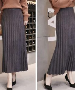 スカート | 短納期プリーツニットプリーツニットマキシニット ハイウェスト ロングAライン シンプル キレイめ 大人 無地