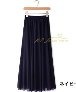 スカート | 夏ロング無地 フレア大人 ウエストゴム 涼しい レディース 夏服 揺れる 女っぽい 20代30代 可愛い ゆったり 40代50代 60代 ダンス